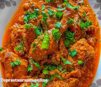 The Cooking Process of Chicken Mughlai Karahi